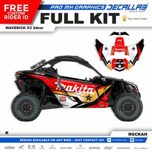 CAN AM Maverick X3 Super Durable Stickers Graphics Set Decals Stickers Kit White / Chrome / Holographic