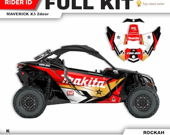 Can Am Maverick X3 Graphics Kit: Custom Decals, Chrome/Holographic