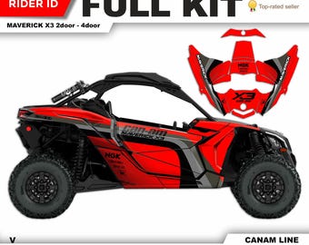 CAN AM Maverick X3 Graphics Kit: Chrome, Holographic, or White Decals