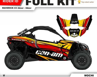 Can Am Maverick X3 Graphics Kit: Durable Decals, Chrome/Holographic