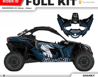 CAN AM Maverick X3 Graphics Kit: Custom Decals, Chrome/Holographic