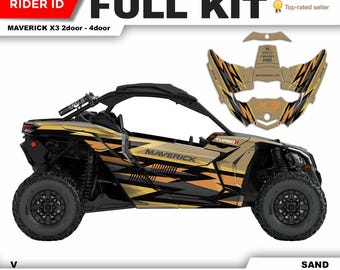 Can Am Maverick X3 Graphics Kit: Chrome, Holographic, or White Decals