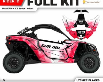 CAN AM Maverick X3 Graphics Kit: Super Durable Decals - Chrome / Holographic