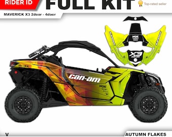 Can Am Maverick X3 Graphics Kit: Chrome, Holographic, or White