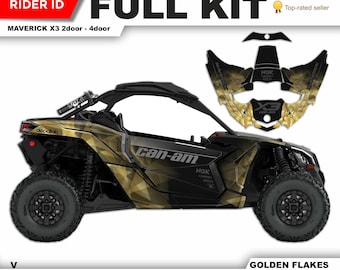 CAN AM Maverick X3 Graphics Kit: Chrome & Holographic Decals