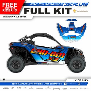 CAN AM Maverick X3 Super Durable Stickers Graphics Set Decals Stickers Kit White / Chrome / Holographic