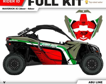CAN AM Maverick X3 Graphics Kit: Super Durable Decals, Chrome/Holographic