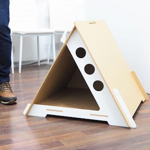 Modern Cat House CNC Files – Instant Download | DIY Wooden Pet House Template