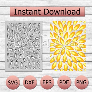 Layered Sunburst DIY Stencil Template, SVG, Digital Cut File, Cricut, ScanNCut, Card Making or Mixed Media Stencil