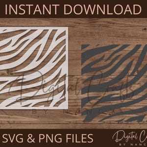 Wildlife Zebra Print DIY Stencil Template, SVG, Digital Cut File, Cricut, ScanNCut, Card Making, Scrapbooking, Mixed Media Art Stencil