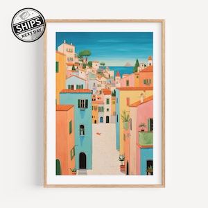 Dubrovnik Croatia Watercolor Trendy Art Print Modern Travel Gift