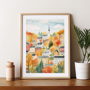 Montpelier Vermont Art Giclee wydruk Home Wall Decor Prezent ślubny Wydruk rocznicowy Trendy Art Decor