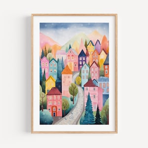 Telluride Colorado Print Watercolor Art Modern USA Capitol Travel Gift for Contemporary Home Housewarming Gift