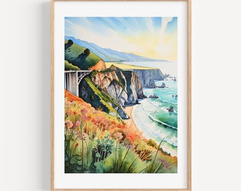 Big Sur Wall Art Giclee impression Coastal Decor Cadeau de mariage Anniversaire impression California Decor