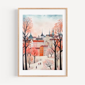 Budapest Europe Travel Art Print Travel Print Hungary Watercolor Travel Poster Travel Gift Housewarming Gift Home Decor