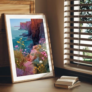 Pembrokeshire Coast Print | Wildflower Cliff, Seaside View