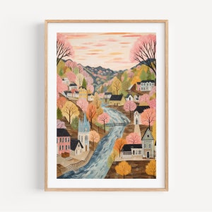 Harpers Ferry Trendy Kunst Druck Wand Dekor Aquarell West Virginia City Illustration Wohnkultur Housewarming Geschenk für
