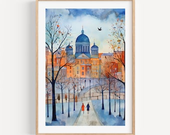 Berlin Europe Art Print Travel Art Print Germany Travel Gift Wedding Gift Travel Poster