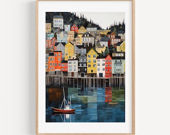 Ketchikan Alaska Aquarell Art Print Alaska Poster Alaska Reise Geschenk für Housewarming Hochzeitsgeschenk