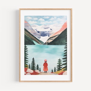 Lake Louise BANFF Giclee print Canadian Rockies Wedding gift Anniversary prin, National Park Print Canda Decor