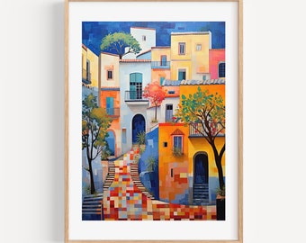 Seville Spain Art Print Travel Poster Europe Print Plaza De Espana Housewarming Home Decor