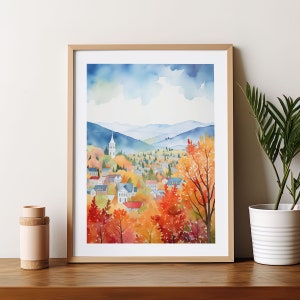 Stowe Vermont Art Giclee print Home Wall Decor Wedding gift Anniversary print Trendy Art Decor
