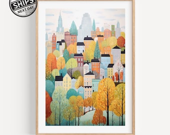 Aquarell Nashville Kunstdruck Geschenk für sie Housewarming Reisegeschenk