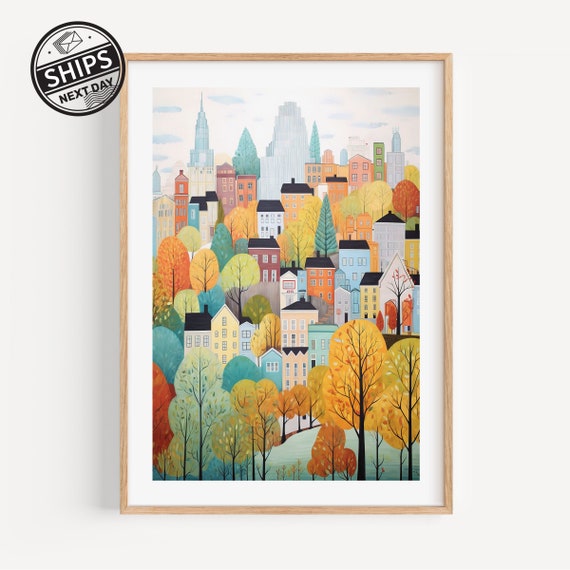 Watercolor Nashville Art Print Gift for Her Housewarming Travel Gift