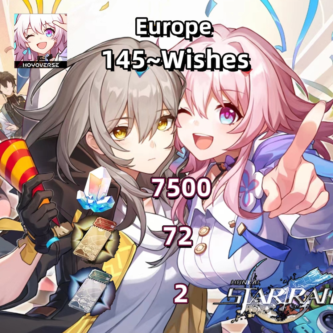 GI 145 Wishes Europe Honkai: Star Rail Impact Account a New - Etsy ...