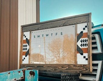 Custom Monthly Dry Erase Calendar // Western Home Office Calendar