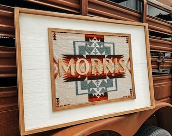 Segno personalizzato Pendleton // Lana Pendleton // Segno sudoccidentale // Segno di marca personalizzato // Marchio occidentale // Regali occidentali // Regalo Cowboy Cowgirl