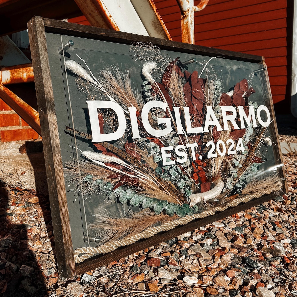 Rustic Native Grasses Custom Sign // Live Natural Elements Custom Sign // Rustic Custom Sign // Custom Pheasant Sign // Hunters Custom Sign
