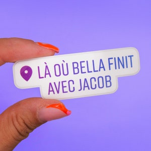 Sticker "Là où Bella finit avec Jacob" | Pour les fans de Twilight, Loup-garou, Vampire, Team Jacob