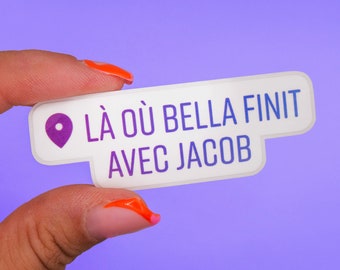 Sticker "Waar Bella bij Jacob terechtkomt" | Voor fans van Twilight, Weerwolf, Vampier, Team Jacob