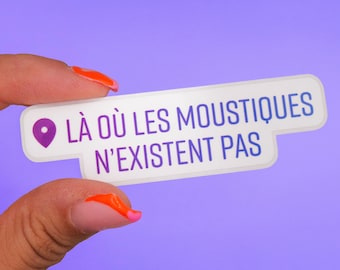 Sticker "Waar geen muggen bestaan" | Waterdicht, voor entomofoben, mensen die niet van insecten houden