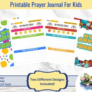 Prayer Journal For Kids, Kid&#39;s Journal, Kid&#39;s Prayer Activity, Ready to Print, JP100