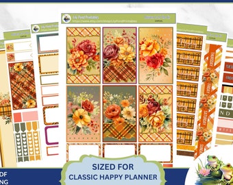Autumn Planner Stickers: Weekly Kit, Happy Planner, Cricut & Silhouette (Digital Download)
