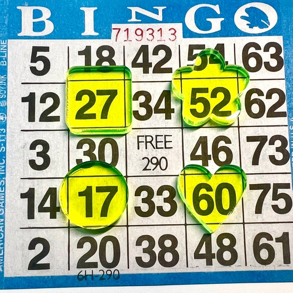 BINGO Waiters Oops! SET OF 4 Easy to read!