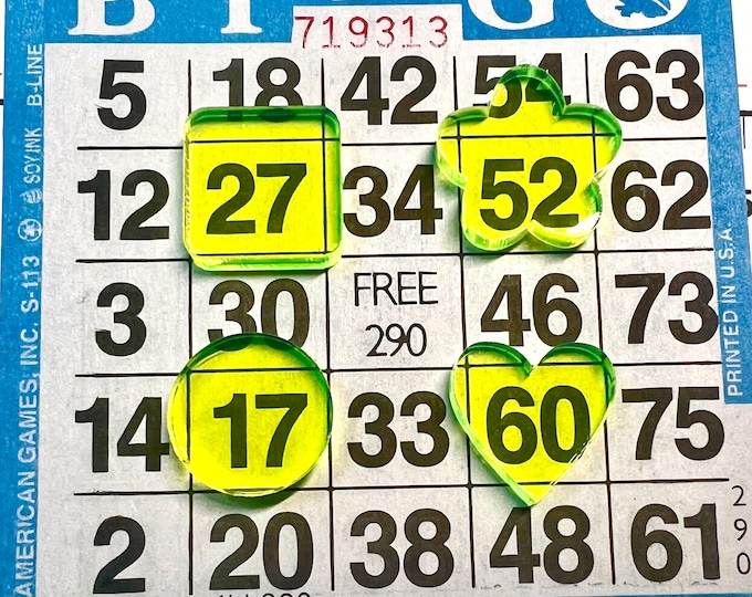 BINGO Ball Ticket Holders Etsy