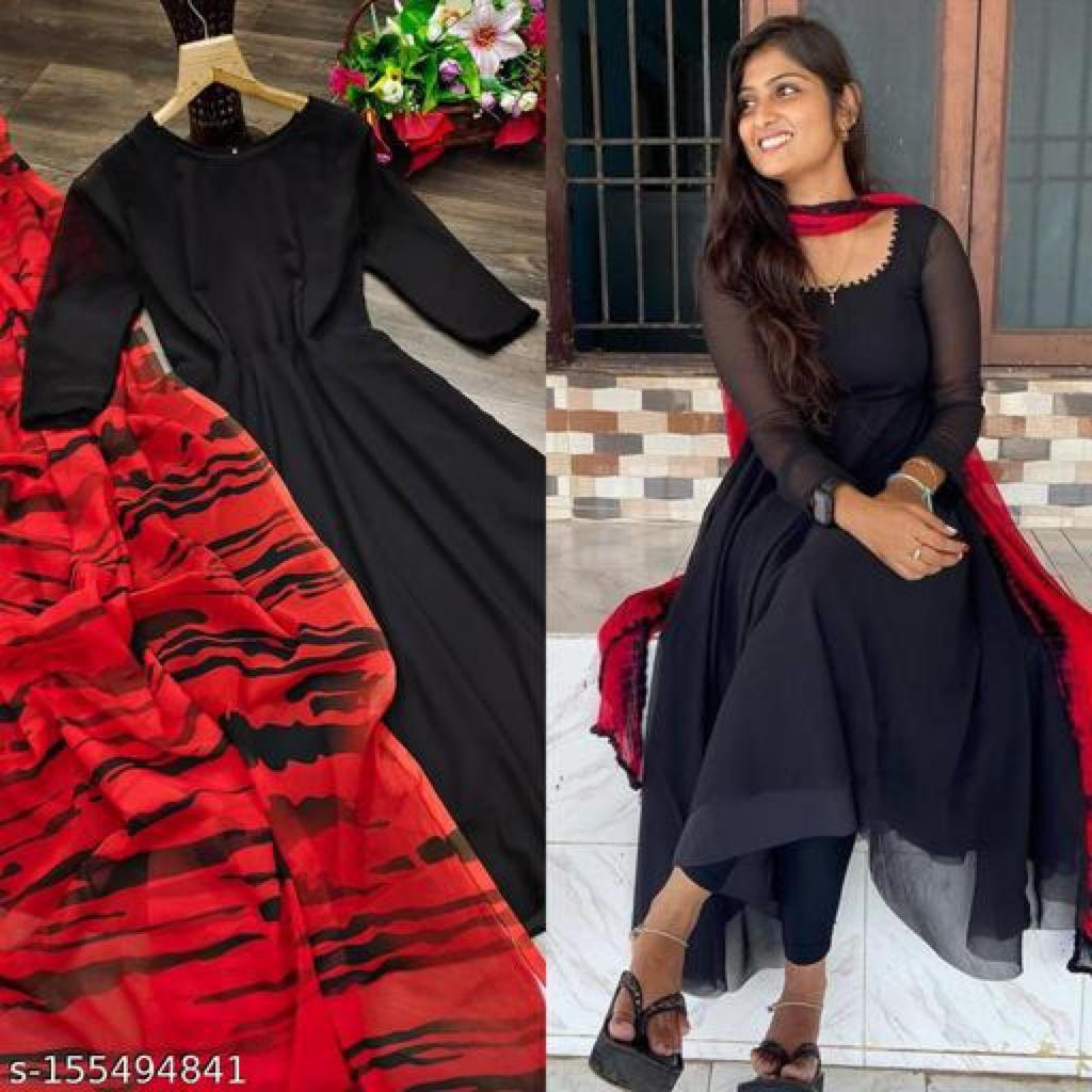 Black Mirror Embellished Anarkali Kurta - XXL | Indian dresses online,  Traditional indian outfits, Anarkali kurta