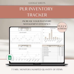 PLR Warehouse Inventory Spreadsheet, Reseller InventoryTracker, Inventory Sheet, Sales Tracker, Order Tracker, Inventory List, Purchases