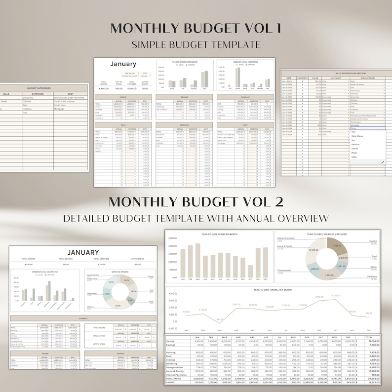PLR Small Business Bundle Budget Spreadsheet Template Digital Products Done for You Etsy Business Resell Finance Tracker Bookkeeping Tracker bild 3