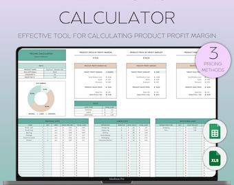 PLR Pricing Calculator, Pricing Template for Small Business, Product Pricing Worksheet, Profit Calculator, Etsy Excel Pricing Spreadsheets