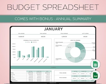 PLR Simple Monthly Budget Template, Paycheck Budget Spreadsheet, Google Sheets Budget Template, PLR Budget Planner Excel, Income and Expense
