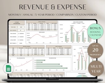 PLR Ultimate Property Bookkeeping Spreadsheet, Airbnb Booking Template, Property Management Google Sheets, Rental Expenses Template, Booking