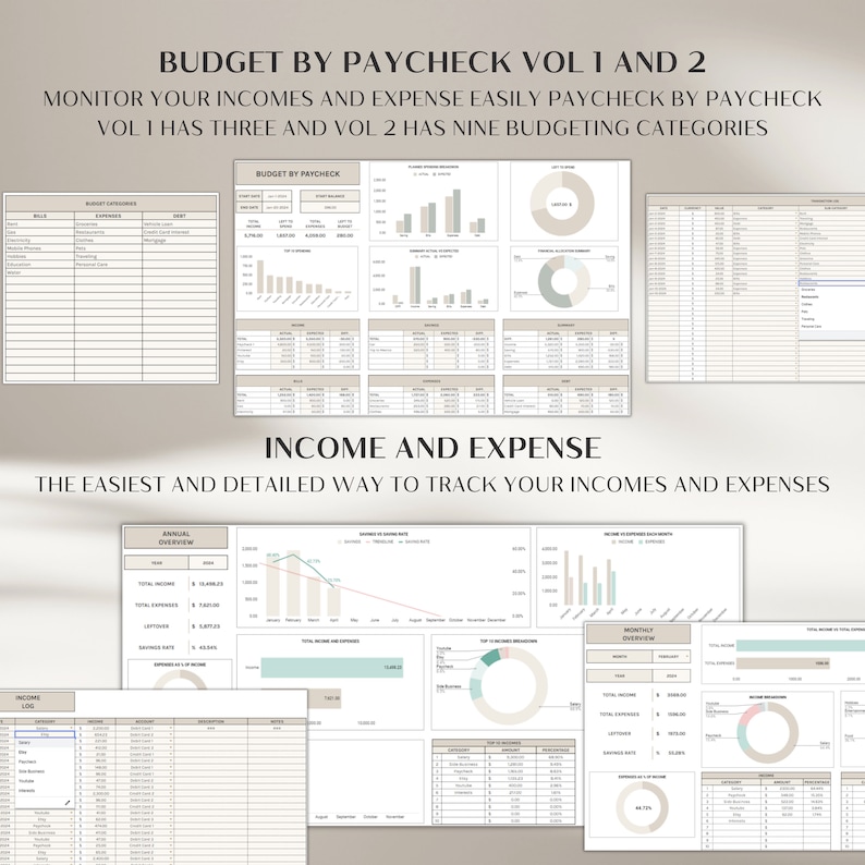 PLR Small Business Bundle Budget Spreadsheet Template Digital Products Done for You Etsy Business Resell Finance Tracker Bookkeeping Tracker bild 4