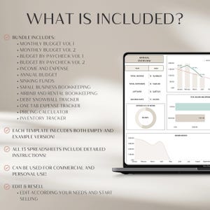 PLR Small Business Bundle Budget Spreadsheet Template Digital Products Done for You Etsy Business Resell Finance Tracker Bookkeeping Tracker bild 2