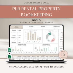PLR Airbnb Property Management Expenses, Airbnb Host Spreadsheet, Airbnb Bookkeeping, Short Term Rental Property, Airbnb Budget Spreadsheet