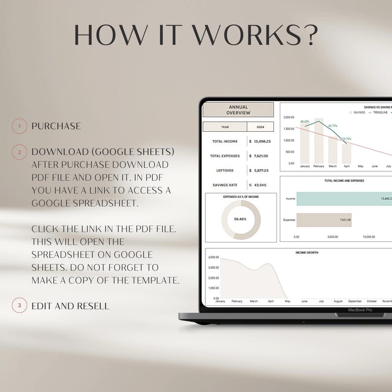 PLR Small Business Bundle Budget Spreadsheet Template Digital Products Done for You Etsy Business Resell Finance Tracker Bookkeeping Tracker bild 10