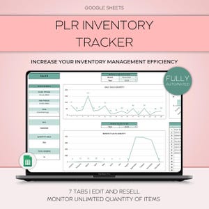 PLR Small Business-voorraadtracker, productvoorraadbeheer, aankooptracker, ordertracker, magazijnbeheer, voorraadlogboek